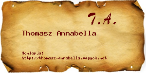 Thomasz Annabella névjegykártya